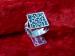 Magic square ring silver